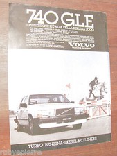 Articolo pubblicità Volvo 740 GLE turbo benzina diesel