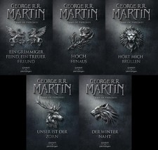 George R.R. Martin Die Game of Thrones-Serie Band 1-5 plus 1 exklusive Landkarte