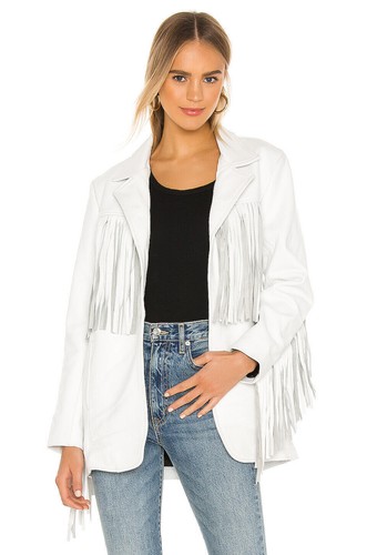 Blazer donna bianco pelle