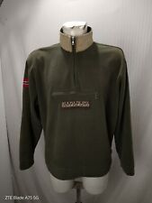 articolo e389 felpa napapijri color kaki taglia L pile poliestere , con tasca da