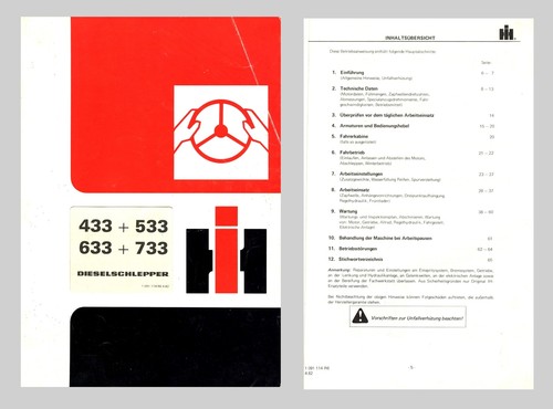 Ihc international 433 533 - 533, 633