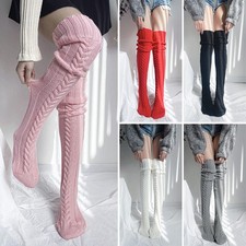 Calze a maglia sopra il ginocchio calze da donna calde a maglia grossa calze invernali calze termiche