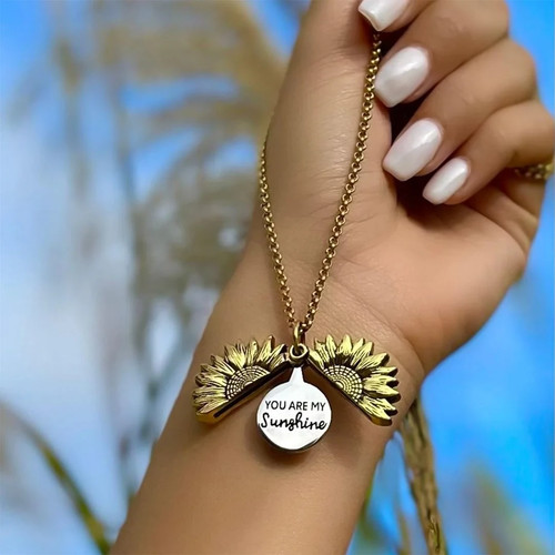 Collana medaglione girasole - collana,