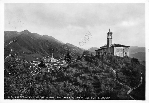 Cartolina clusone panorama - cartolina,