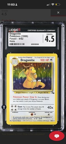 Dragonite fossil holo - fossil,