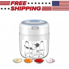 Mini Tritatutto Elettrico Aglio Potente Senza Fili Tritacarne Cipolla Tritacarne 250ml