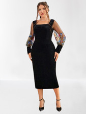 Abito corto da sera taglia forte elegante tubino vestito Festa cocktail curvy