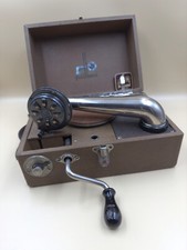 Petit gramophone PAILLARD Suisse 1940's Marron  - VOIR VIDEO ci-dessous