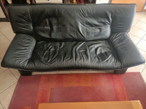 Coppia divani pelle nera - in,