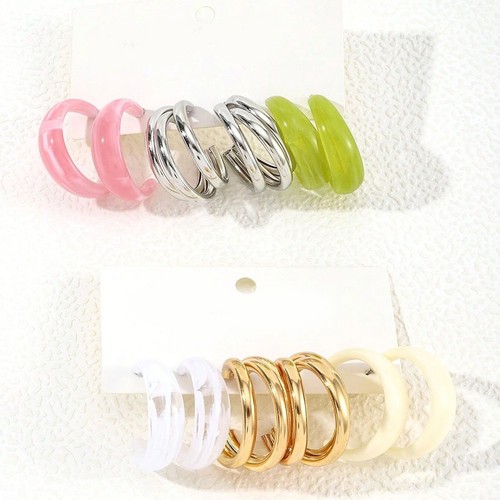 Set paia orecchini colorati - 6,