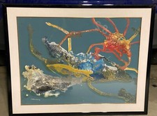 I. Mailler-Tecn.mista astratta '74 su tela-Cm.80x60+cornice-firma+data al fronte