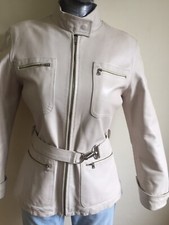 Giacca da Donna In Vera Pelle  di Colore Panna Tg.M