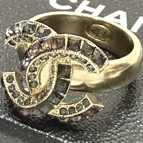 Anello chanel logo fascia - cc,