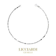 Bracciale Unisex specchiata oro bianco 18kt