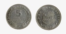 s1340_5) GERMANY Notgeld 5 Hundertstel Gutschriftsmarke UP EWIG UNGEDEELT 1923