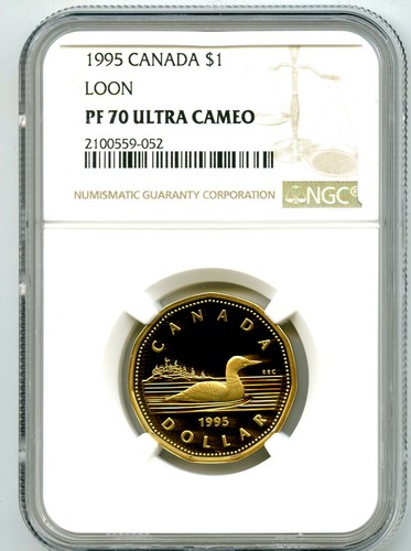 1995 canada loon - loon, dollar
