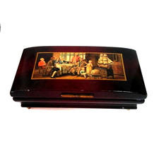 PORTA GIOIE IN LEGNO CON CARILLON  BALLERINA - CHIAVETTA BLOCCATA CM . 12 X23