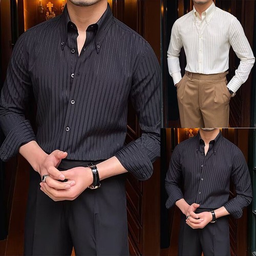 Camicia uomo coreana retrò - , a