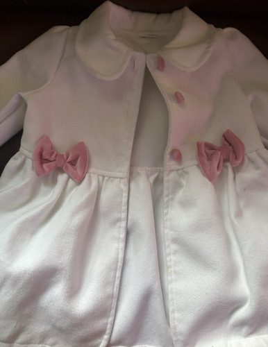 Giacca bianca bambina rosa