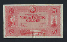 NEDERLANDSCHE BANK,PAESI BASSI, NETHERLAND  25 GULDEN MERCURY 3/6/1930 P46