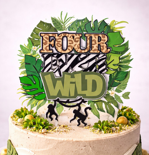 Cake topper compleanno quattro - cake,