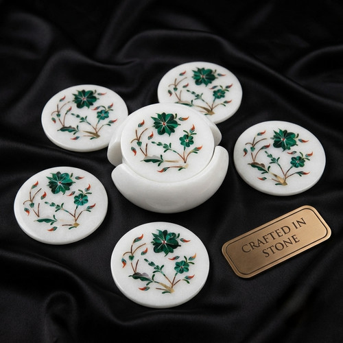 Set sottobicchieri marmo - 6,