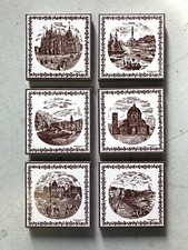 LOTTO 6 MATTONELLE CERAMICA Richard Ginori NON TI SCORDAR DI ME CITTA' D'ITALIA 