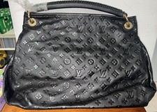 Splendida borsa a mano Louis Vuitton Artsy MM Infini blu notte Empreinte in pelle