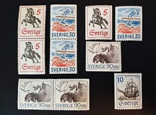 Francobolli Svezia Storia Postale Natura Alce Veliero Cavallo 1967-1969