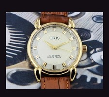 Orologio Vintage Oris Svizzero Carica Manuale Abito Quadrante Champagne Anse a Goccia Cassa Acciaio