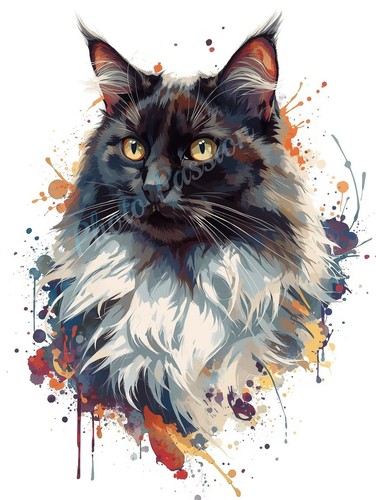 Poster illustrazione gatto - poster,