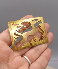 Ancienne Broche Art Déco Laiton Doré - Old Brooch 1930's