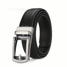 Cintura da uomo in pelle, blocco a Cricchetto (senza buchi), Spessore 3cm