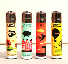 Accendini clipper set 4 pezzi