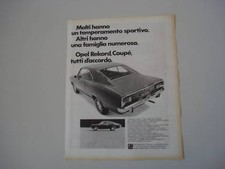advertising Pubblicità 1968 OPEL REKORD COUPE'