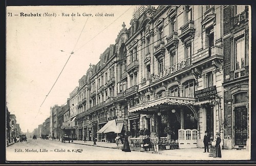 Cpa roubaix rue la gare - cpa, roubaix,