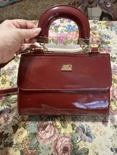 borsa jlo di piccole dimensioni vernice bordeaux
