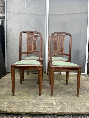 Sedie art deco intarsiate - 4,