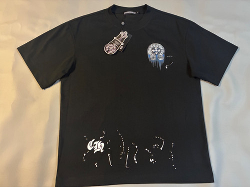 Shirt cuori cromati nera - cuori,
