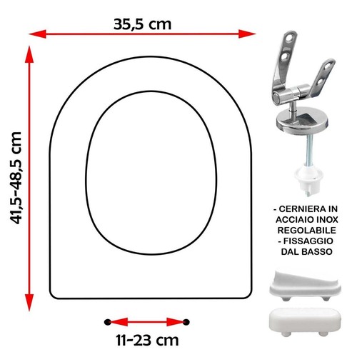 Sedile copriwater compatibile - sedile,