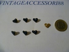 7 BOTTONI CUORE SMALTO BLU