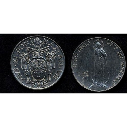 Vaticano lira dal 1929 al - 1,