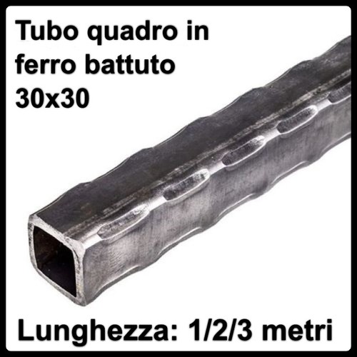 Barra ferro battuto 30x30 - barra,