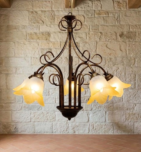Lampadario classico ferro - lampadario,