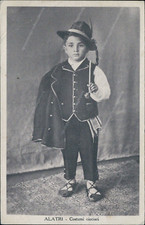 ct234 cartolina alatri costumi ciociari piega al retro frosinone