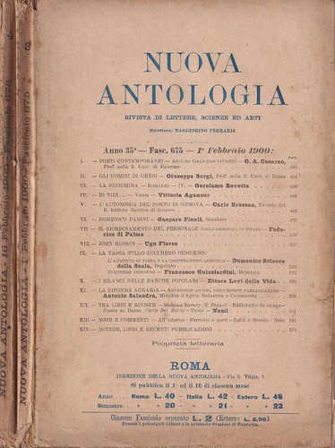 Nuova antologia anno 35 - antologia,,