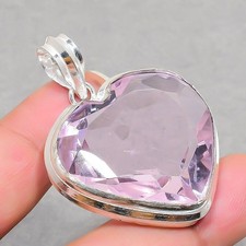 Ciondolo bigiotteria moda fatto a mano pietra preziosa a forma di cuore...