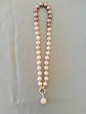 COLLANA DI PERLE ARTIFICIALI  CON PENDENTE E ZIRCONI - ALTA BIGIOTTERIA   