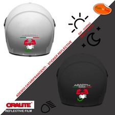 Adesivi casco rifrangenti abarth scorpion italia sticker helmet reflective 1 kit