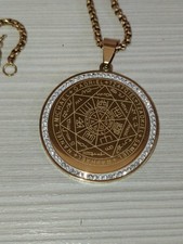 COLLANA DORATA Talismano Degli Arcangeli Sigillo Protezione Amuleto Portafortuna